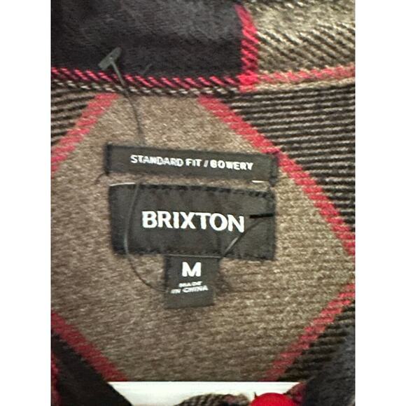 Brixton Men's Bowery Flannel Collared Neck Button Down Shirt Size Medium - Picture 7 of 11